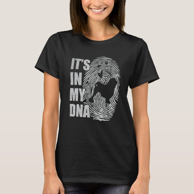 Camiseta Lowchen DNA Dog Mom Dad Dog (Frente)