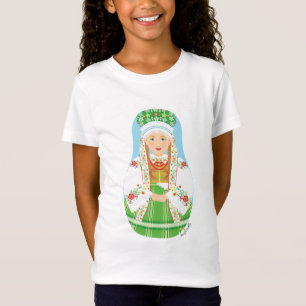 Camiseta Łowicz Pole Bride Matryoshka Girls"