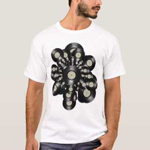 Camiseta LP-registros retros do vinil