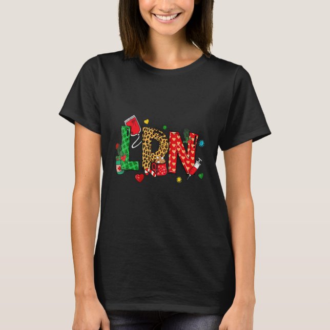 Camiseta LPN Nurse Christmas Family Group Nursing (Frente)