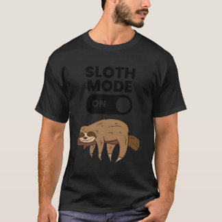 Camiseta Lpreguiça Cansada Sloth Sloth Modo Ligado