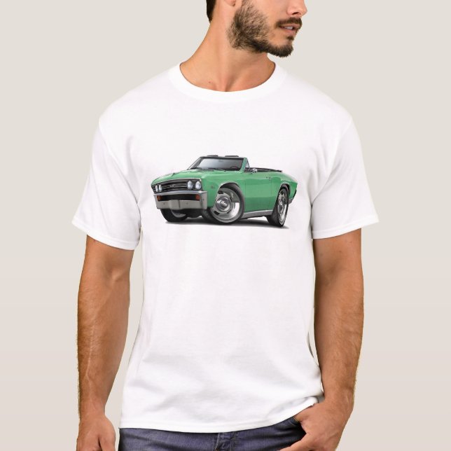 Camiseta Lt 1967 de Chevelle Verde Convertível (Frente)