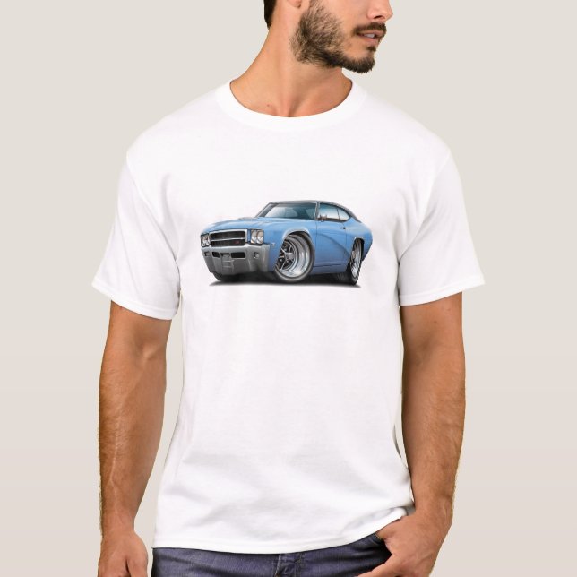 Camiseta Lt 1969 de Buick GS Azul-Preto Parte superior (Frente)