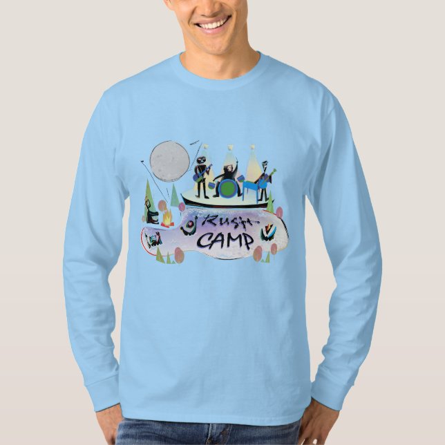 Camiseta Lt longo básico Azul RushCamp do t-shirt Viv da (Frente)
