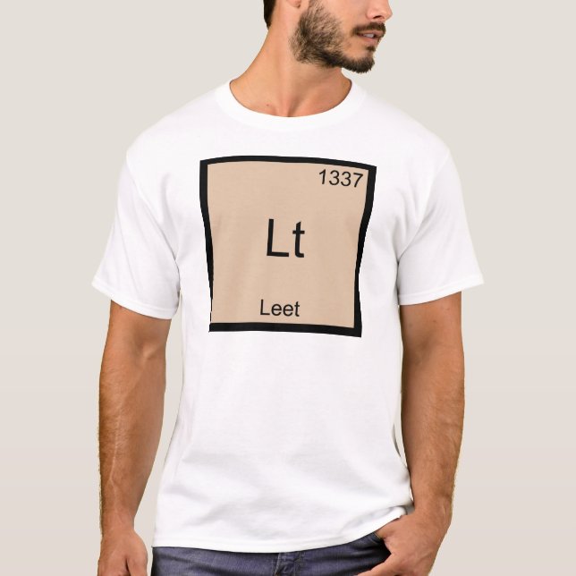 Camiseta Lt - Símbolo de Elemento Químico Engraçad (Frente)