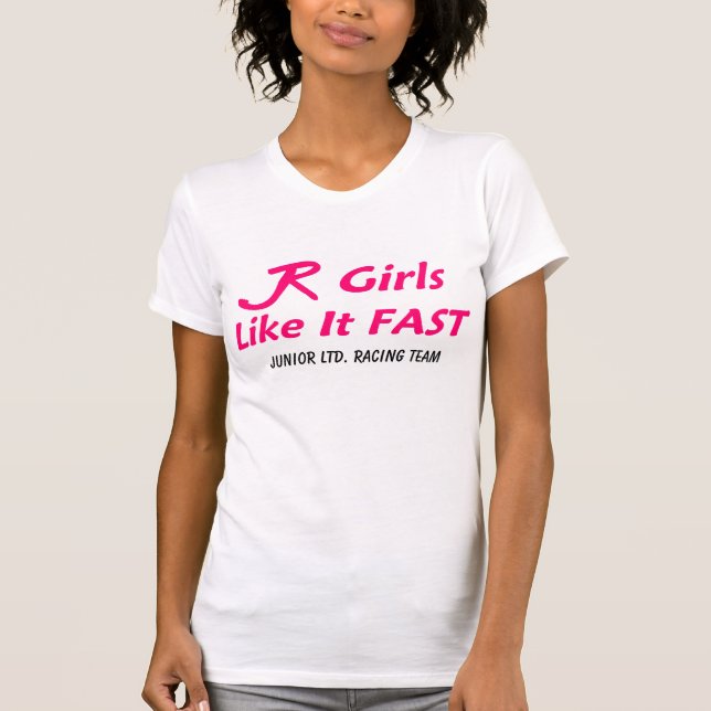 Camiseta Ltd júnior. "Meninas rápidas " (Frente)