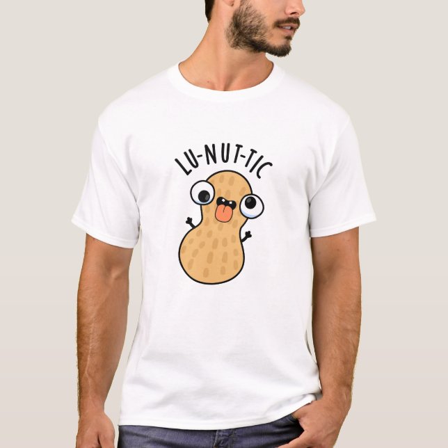 Camiseta Lu-nut-ic Piadas de Amendoim Engraçadas  (Frente)