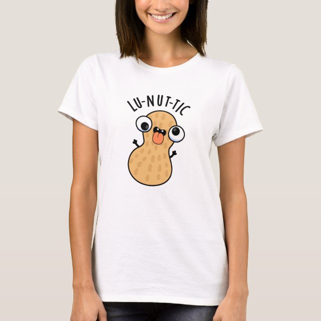 Camiseta Lu-nut-ic Piadas de Amendoim Engraçadas  (Frente)