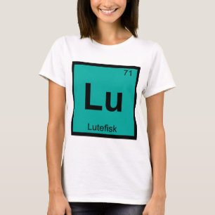 Camiseta Lu - Quimica do Lutefisk Símbolo da Tabela Periódi
