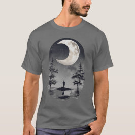 Camiseta Lua 8, raio de lua, satélite, celeste