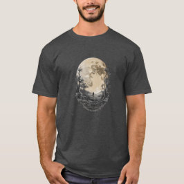 Camiseta Lua 9, raio de lua, satélite, celeste