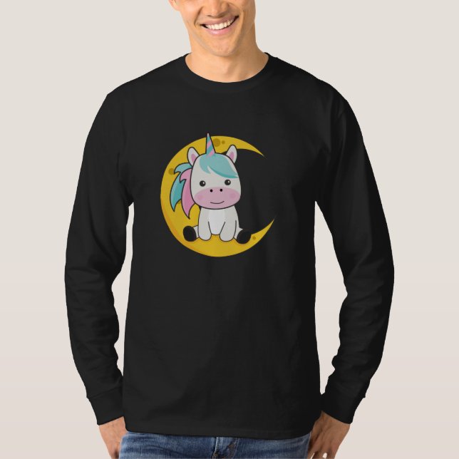 Camiseta Lua Animal Unicorn Lua Unicorn Boa Noite (Frente)
