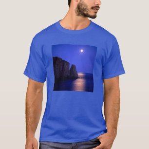 Camiseta Lua Ao Crepúsculo   Rocha Perce Costa Gaspe Quebec