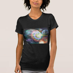 Camiseta lua arco-íris