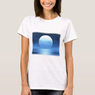 Camiseta lua azul - customizável com seu texto