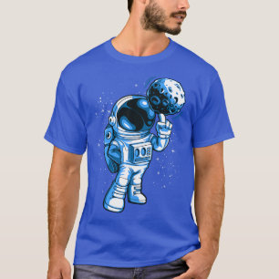 Camiseta Lua Basquete Funny Planet Astronauta Espaço