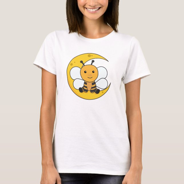 Camiseta Lua Bebê Boa Noite Queda Estrelas do Sono (Frente)