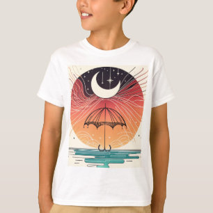 Camiseta Lua Boêmia e Chuva Mágica