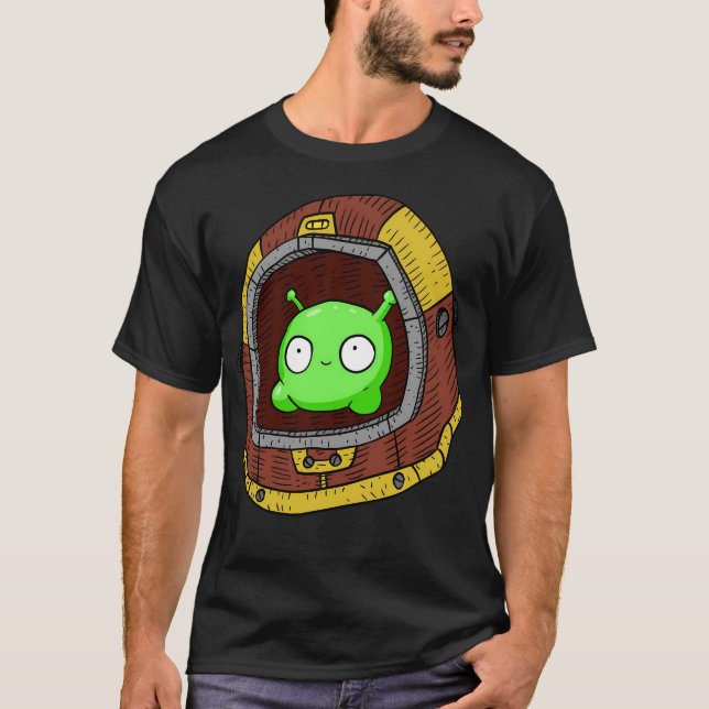 Camiseta Lua Bolo Espaço Final. Capacete Astronauta. (Frente)