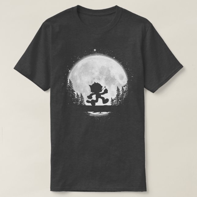 Camiseta Lua Branca de Passeio da Meia-noite (Frente do Design)