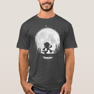 Camiseta Lua Branca de Passeio da Meia-noite