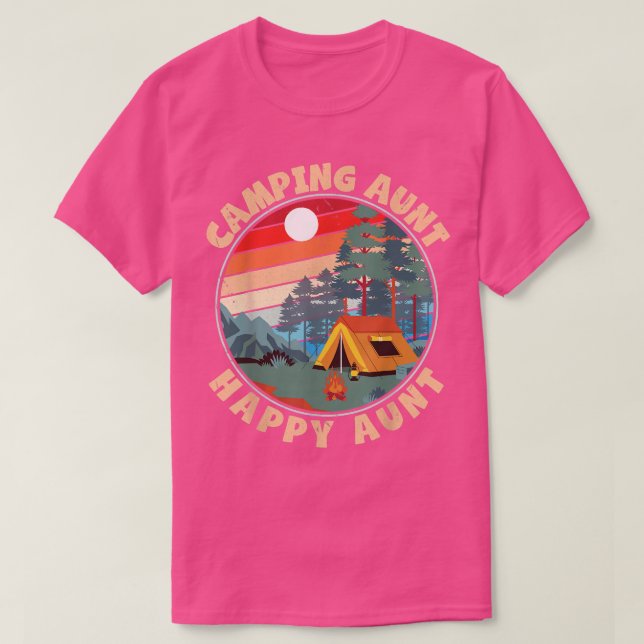 Camiseta Lua Casa das Árvores Luz Acampando tia Happy Tia N (Frente do Design)