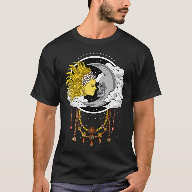 Camiseta Lua Caveira Vintage (Frente)