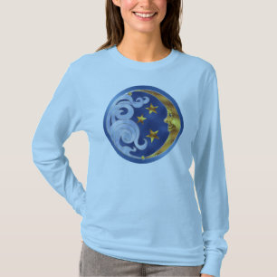 Camiseta Lua Celestial e Estrelas