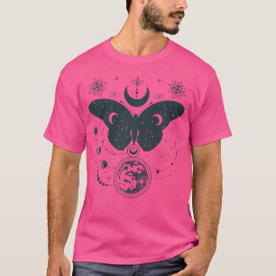 Camiseta Lua Celestial Fases Wicca Boho Mística