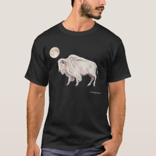 Camiseta Lua cheia branca do búfalo