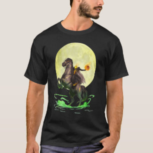 Camiseta Lua Cheia Caveira Sem Cabeça Malvado Halloween