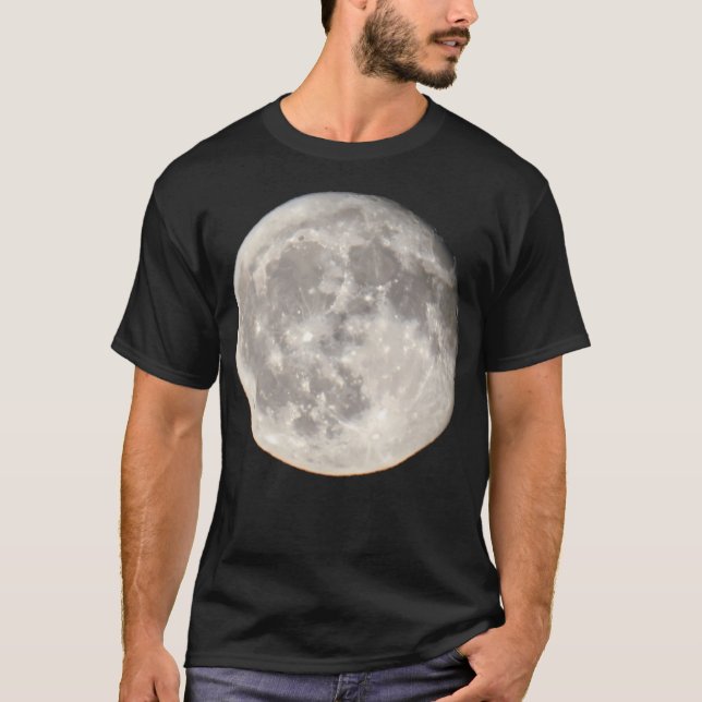 Camiseta Lua Cheia Céu da Lua (Frente)
