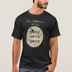 Camiseta Lua Cheia e Chapéu de Bruxas no Halloween Corremos
