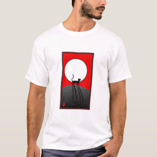 Camiseta Lua cheia e gato