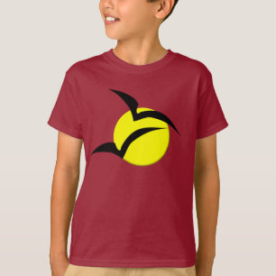 Camiseta Lua cheia e morcegos