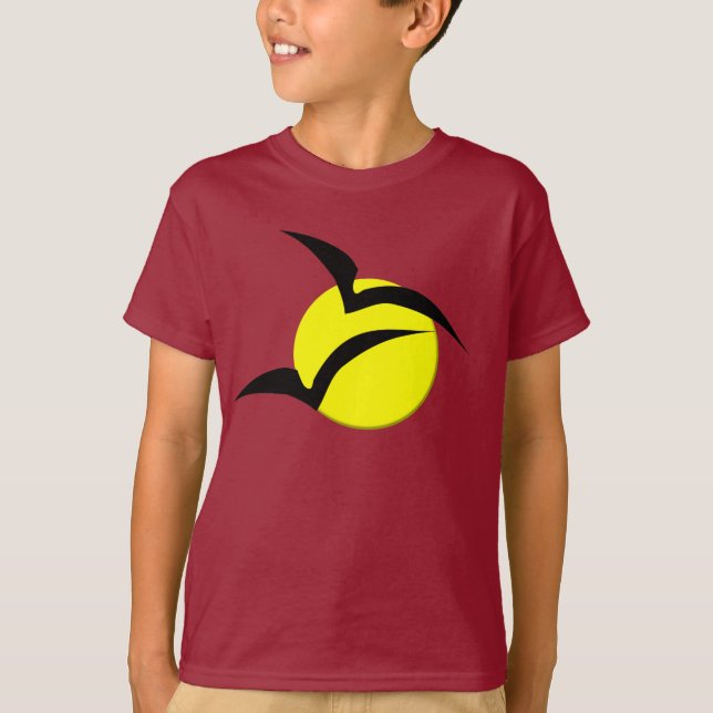 Camiseta Lua cheia e morcegos (Frente)