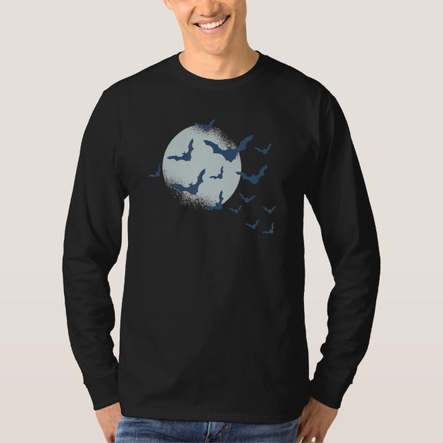 Camiseta Lua Cheia Morcego É Projetado Para Aqueles Que Apr (Frente)