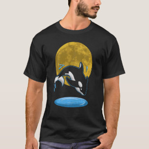 Camiseta Lua Cheia Orca Animal Moonlight Killer Whale Sweet