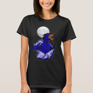 Camiseta Lua cheia transforma mundo da selva assustador do
