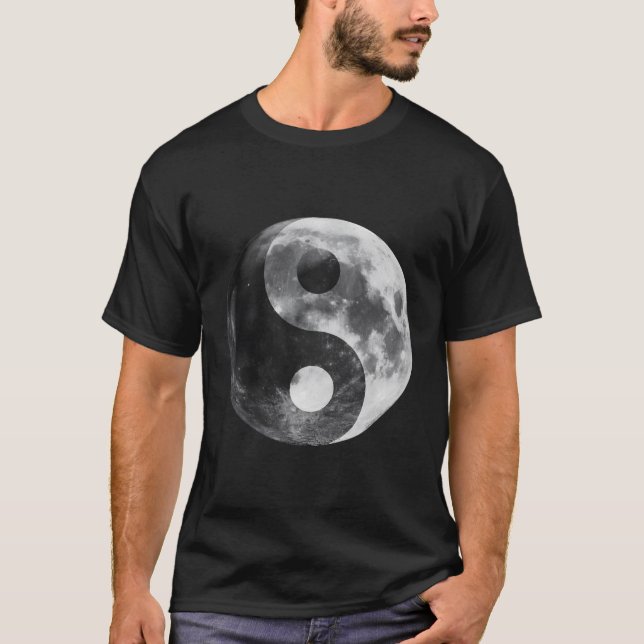 Camiseta Lua Cheia Ying Yang Cheio Luna Yin Yang Moon Zen M (Frente)