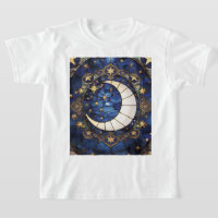 Lua Crescente Celestial Vidro Colorido Ornamentado