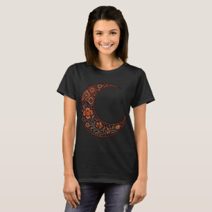 Camiseta Lua Crescente Floral Boho