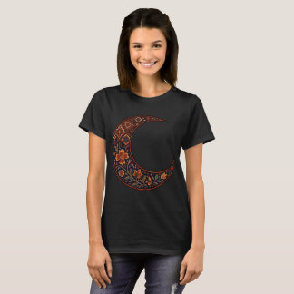 Camiseta Lua Crescente Floral Boho