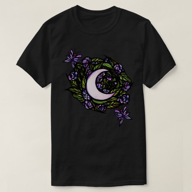Camiseta Lua de Borboleta Selvagem (Frente do Design)