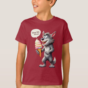 Camiseta Lua de cheio? Não, cone de cheio! Lobisomem com so