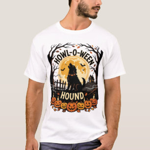 Camiseta Lua de Comoção de Cachorro de Halloween (2)