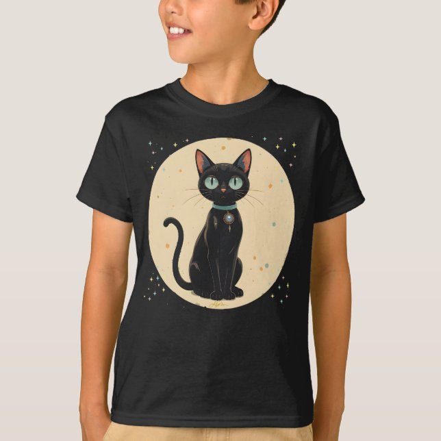 Camiseta Lua de Gato Negro Futuro Atômica (Frente)