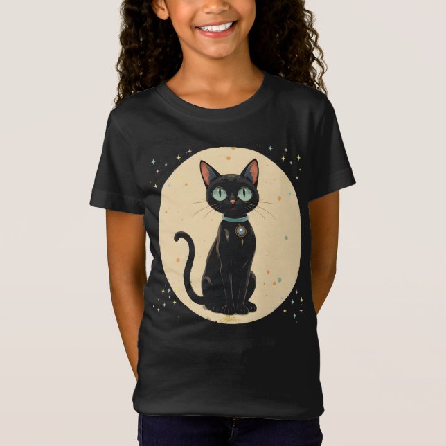 Camiseta Lua de Gato Negro Futuro Atômica (Frente)