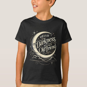 Camiseta Lua de Gato Preto Halloween Assustador na Escuridã