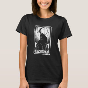 Camiseta Lua de Julgamento Gato Carta Arot Pagã Goblincore